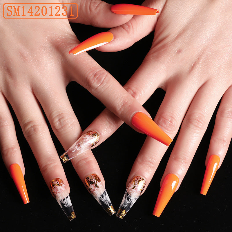 Trapezoidal coffin fake nails