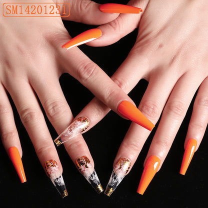 Trapezoidal coffin fake nails